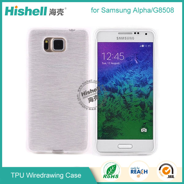 TPU Wiredrawing Phone Case for Samsung Galaxy Alpha/G8508