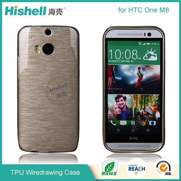 TPU Wiredrawing Phone Case for HTC M8