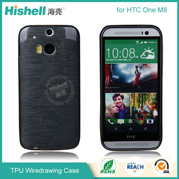 TPU Wiredrawing Phone Case for HTC M8