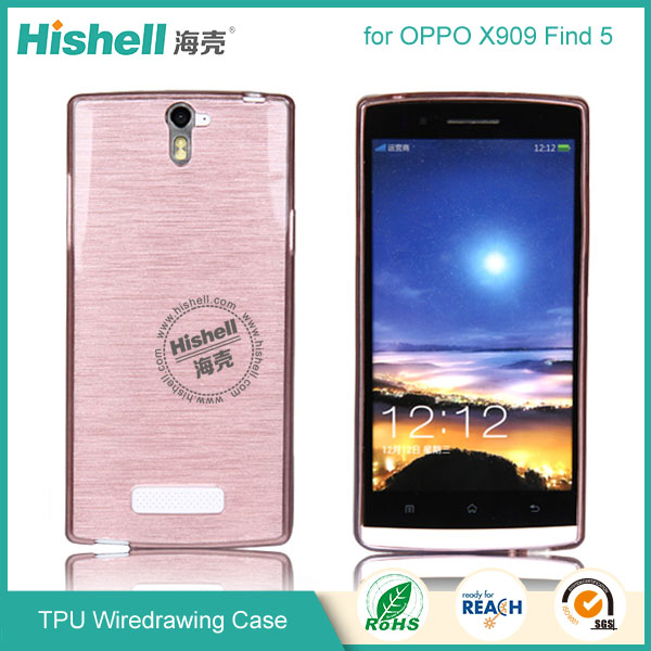 TPU Wiredrawing Phone Case for OPPO X909 Find5