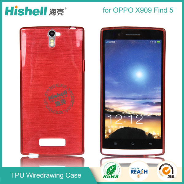 TPU Wiredrawing Phone Case for OPPO X909 Find5