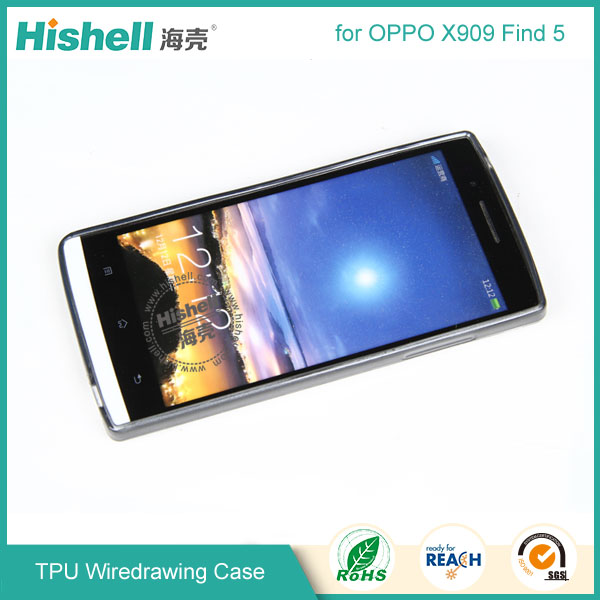 TPU Wiredrawing Phone Case for OPPO X909 Find5