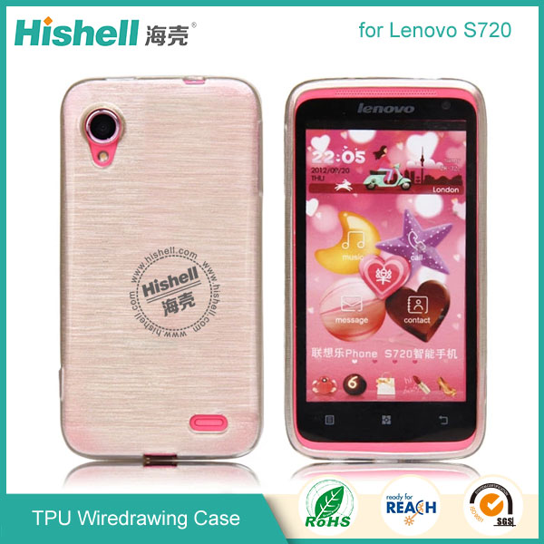 TPU Wiredrawing Phone Case for Lenovo S720