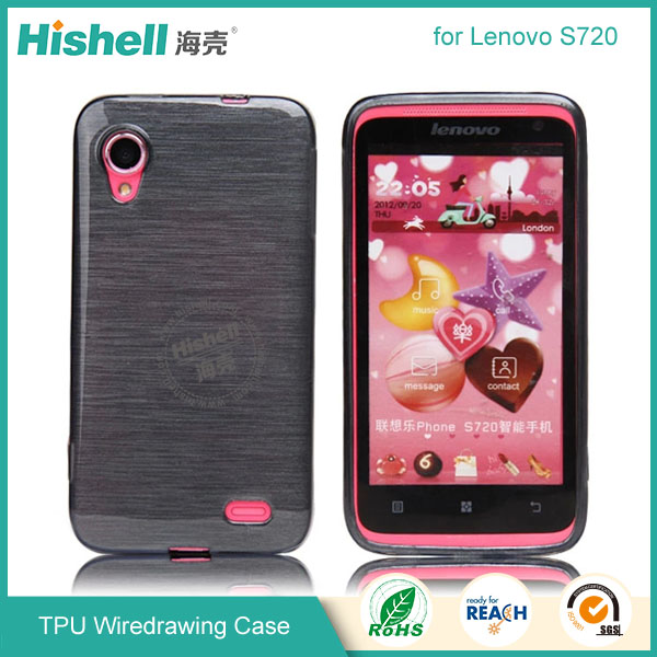 TPU Wiredrawing Phone Case for Lenovo S720