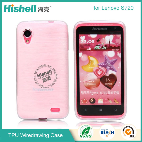 TPU Wiredrawing Phone Case for Lenovo S720