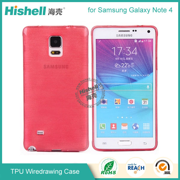 TPU Wiredrawing Phone Case for Samsung Note 4