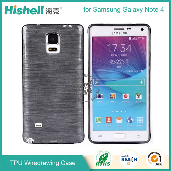 TPU Wiredrawing Phone Case for Samsung Note 4