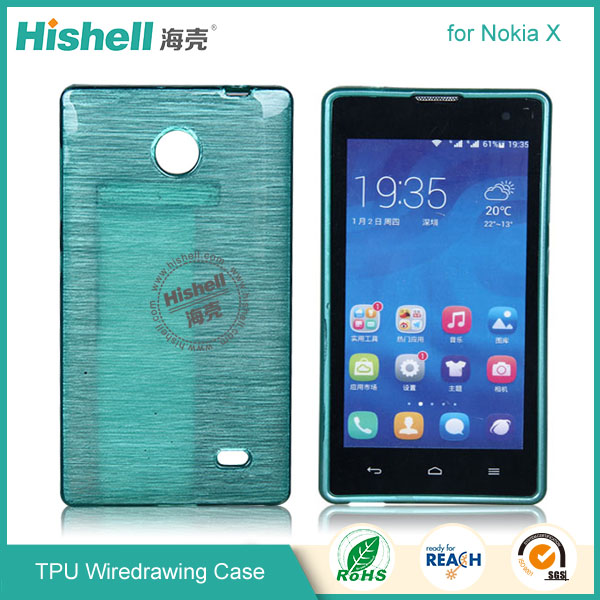 TPU Wiredrawing Phone Case for Nokia X