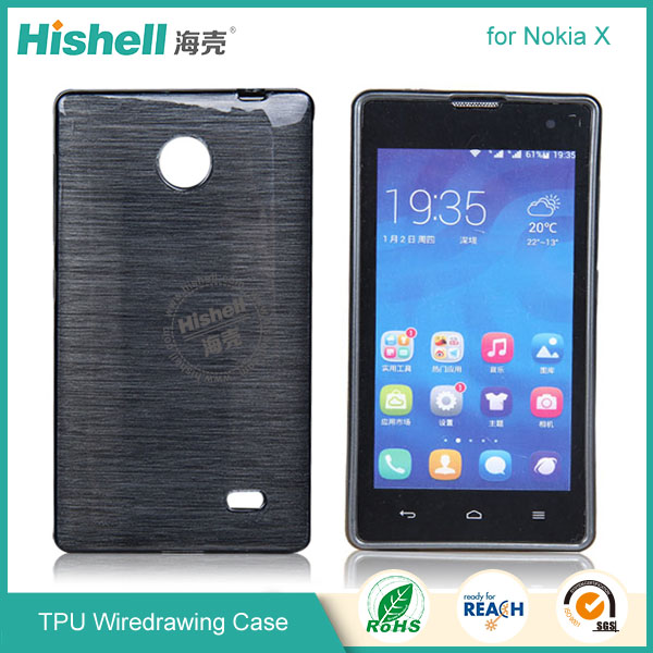 TPU Wiredrawing Phone Case for Nokia X