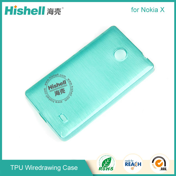TPU Wiredrawing Phone Case for Nokia X