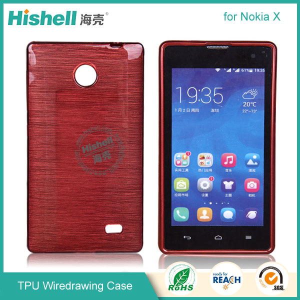 TPU Wiredrawing Phone Case for Nokia X