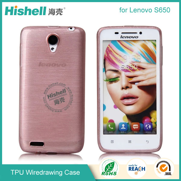 TPU Wiredrawing Phone Case for Lenovo S650