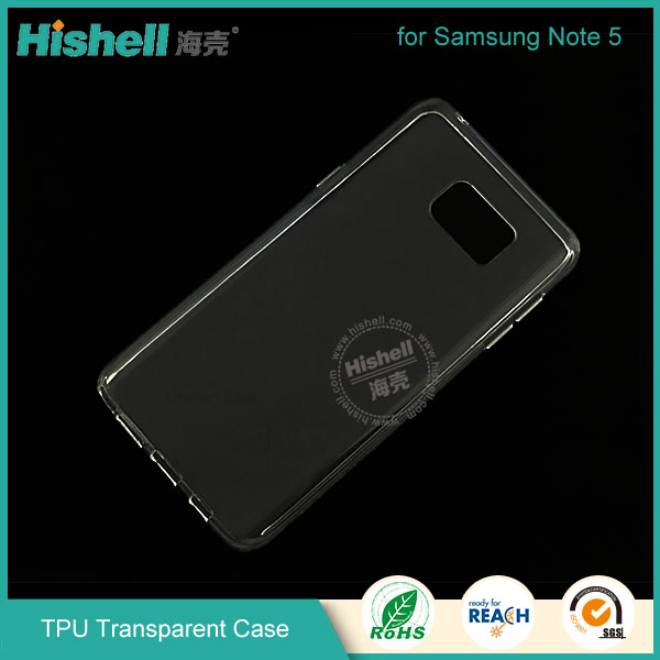 TPU Transparent Mobile Phone Case for Samsung Note 5
