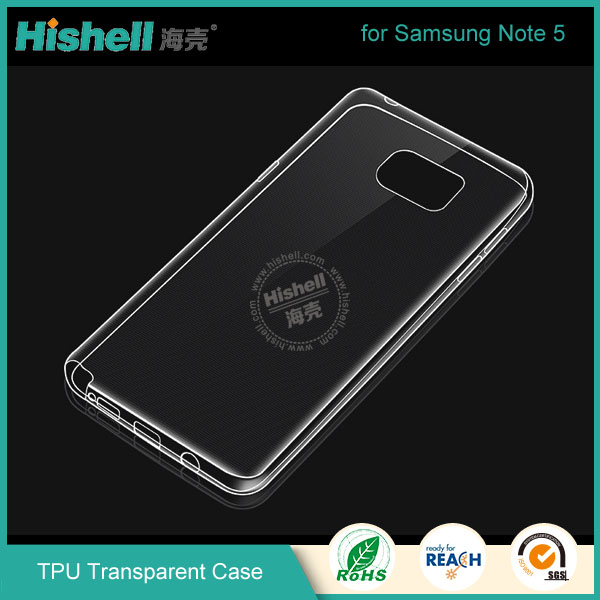 TPU Transparent Mobile Phone Case for Samsung Note 5
