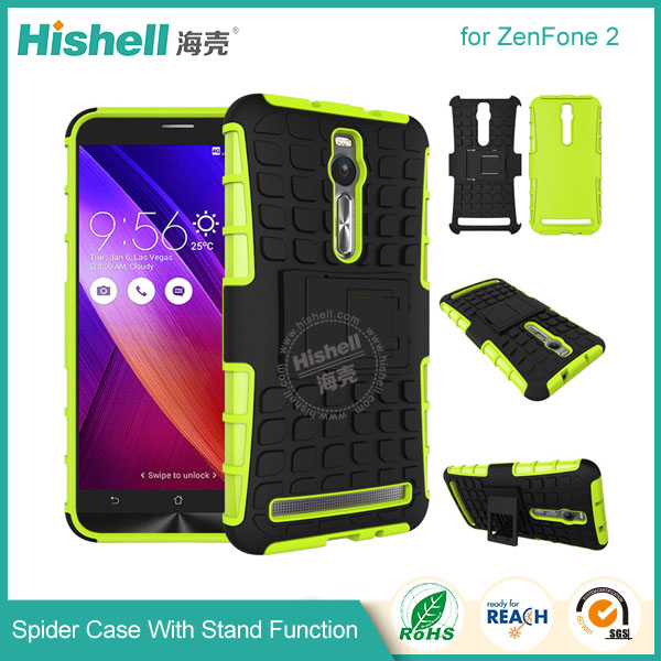 Hybrid PC and TPU Mobile Phone Case with Stand Function for ASUS Zenfone 2