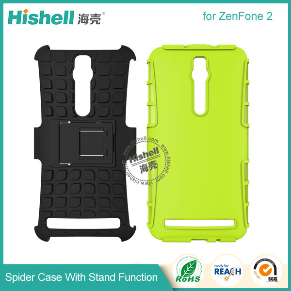 Hybrid PC and TPU Mobile Phone Case with Stand Function for ASUS Zenfone 2