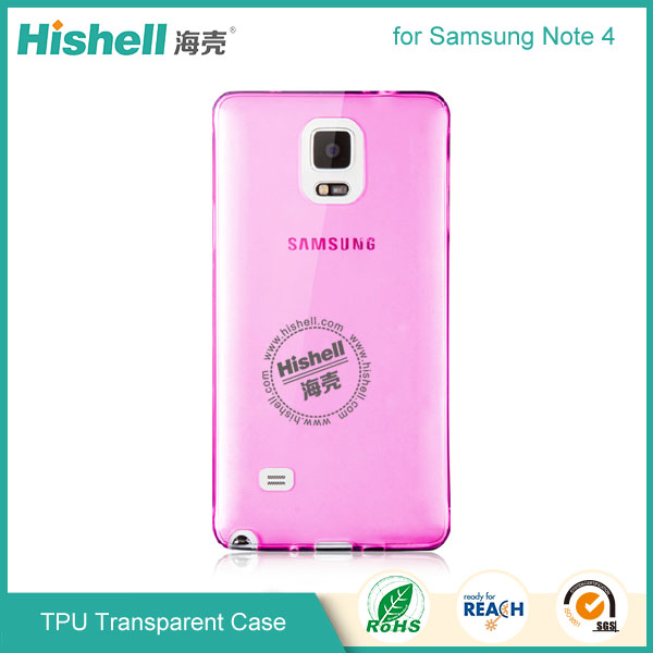 TPU Transparent Phone Case for Samsung Note 4