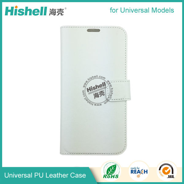 Universal PU Leather Phone Case with stiching line for all brand phone