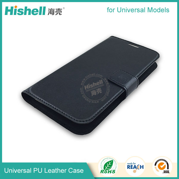 Universal PU Leather Phone Case with stiching line for all brand phone