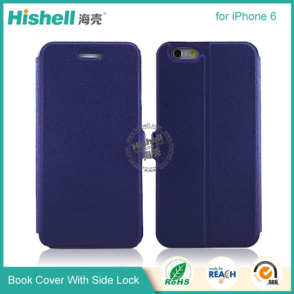 Mouth Grain Flip PU Leather Case With Side lock for iPhone 6