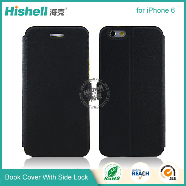 Mouth Grain Flip PU Leather Case With Side lock for iPhone 6