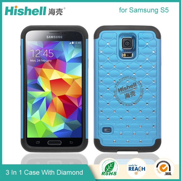 3 in 1 Diamond Combo Flip Cover for Samsung S5