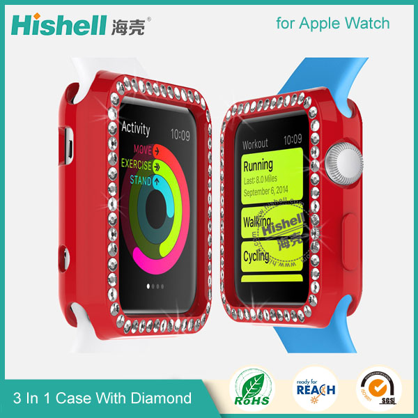 3 in 1 Diamond Combo Flip Cover for Apple Watch