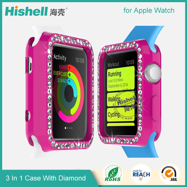 3 in 1 Diamond Combo Flip Cover for Apple Watch