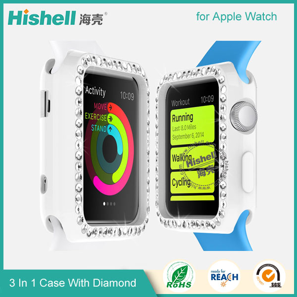 3 in 1 Diamond Combo Flip Cover for Apple Watch