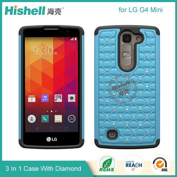 3 in 1 Diamond Combo Flip Cover for LG G4 Mini