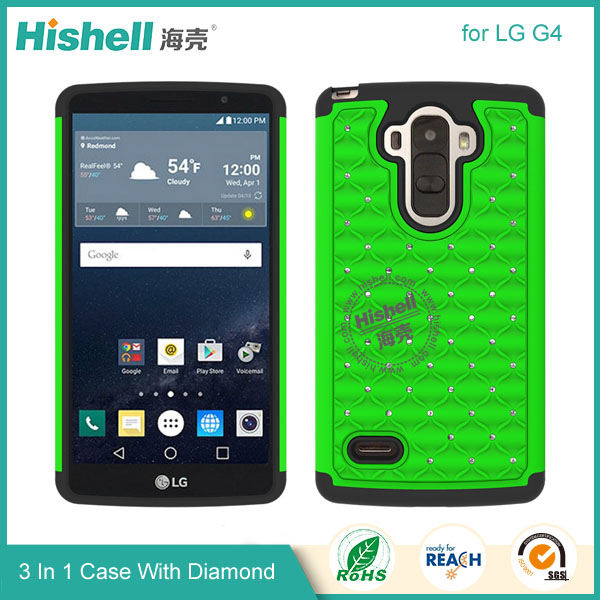 3 in 1 Diamond Combo Flip Cover for LG G4