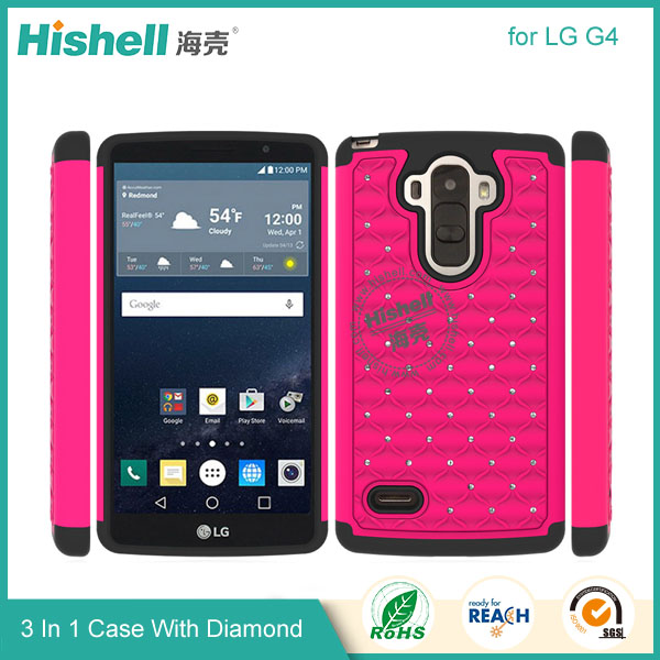 3 in 1 Diamond Combo Flip Cover for LG G4