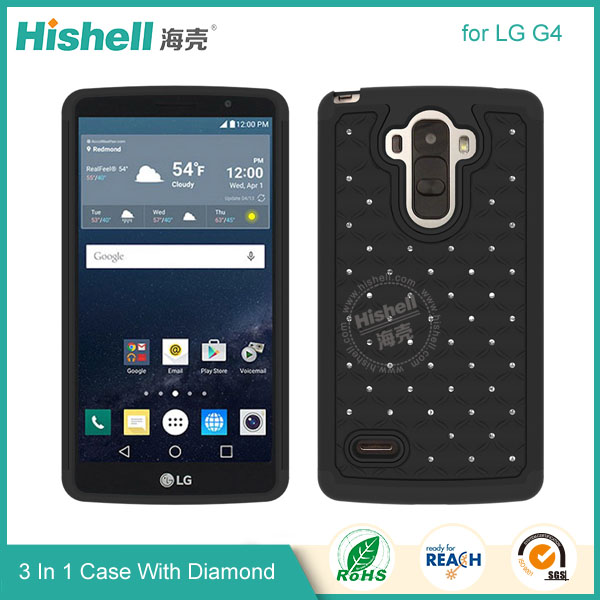 3 in 1 Diamond Combo Flip Cover for LG G4