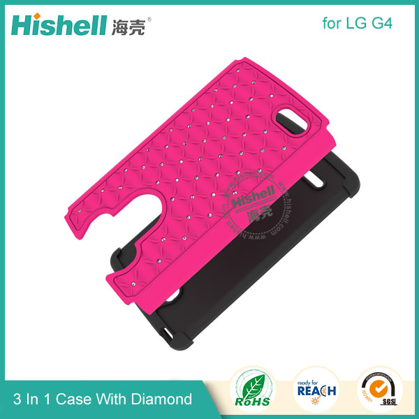 3 in 1 Diamond Combo Flip Cover for LG G4