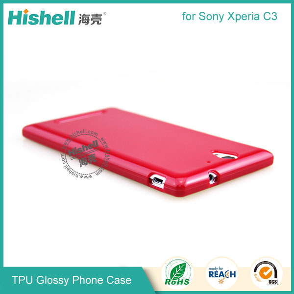 TPU Gloosy Mobile Phone Case for Sony Xperia C3