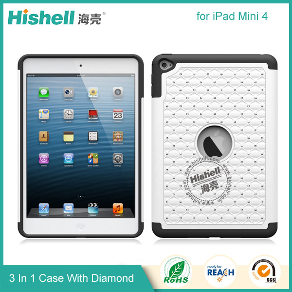 3 in 1 Diamond Combo Flip Cover for iPad Mini 4