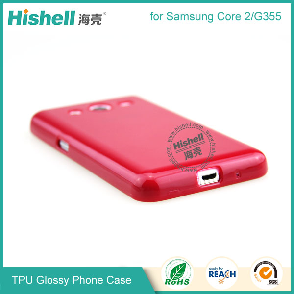 TPU Gloosy Mobile Phone Case for Samsung Core 2