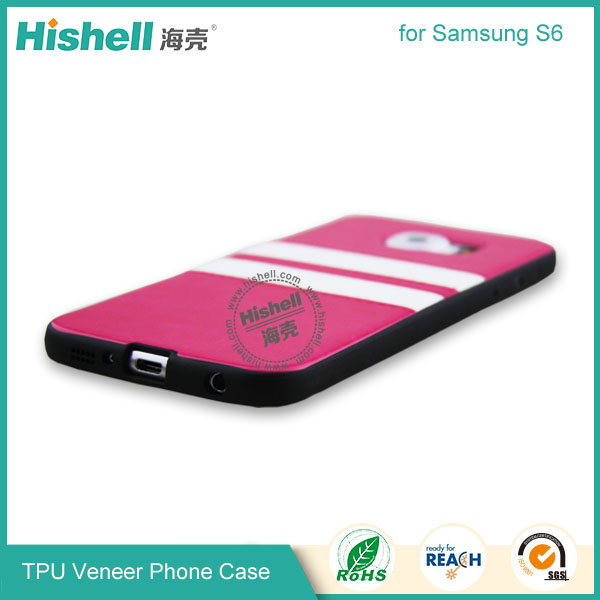 TPU Veneer with Stripe CellPhone Case for Samsung S6