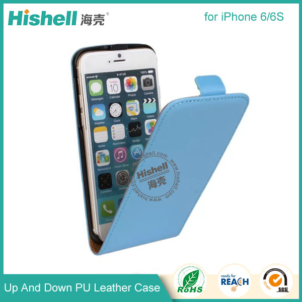Up and Down PU leather flip cover for iPhone 6