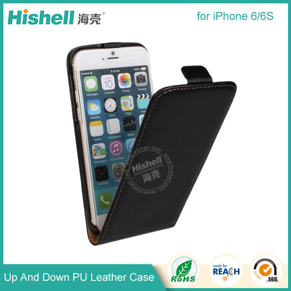 Up and Down PU leather flip cover for iPhone 6