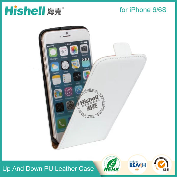 Up and Down PU leather flip cover for iPhone 6