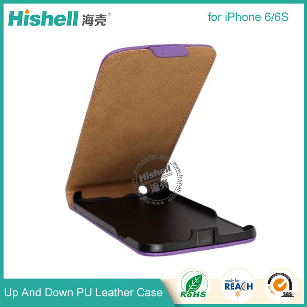 Up and Down PU leather flip cover for iPhone 6