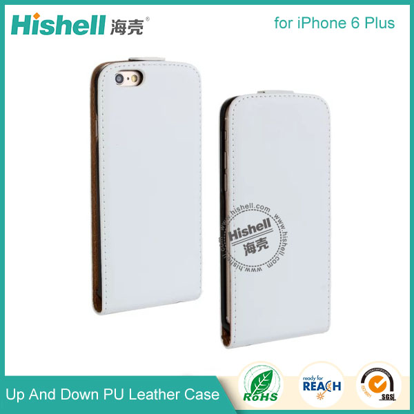 Up and Down PU leather flip cover for iPhone 6 plus