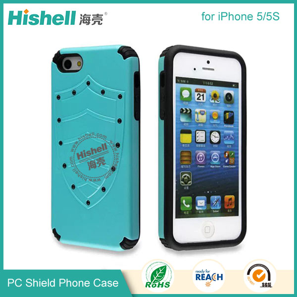 PC and TPU Shield Type Combo Mobile Phone Case for iPhone 5