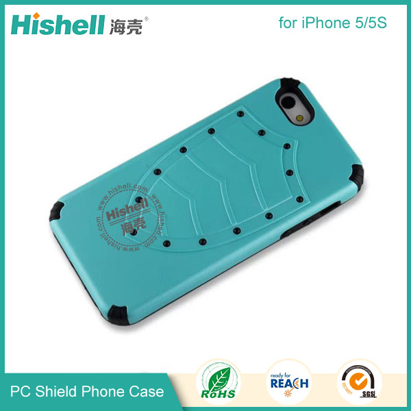 PC and TPU Shield Type Combo Mobile Phone Case for iPhone 5