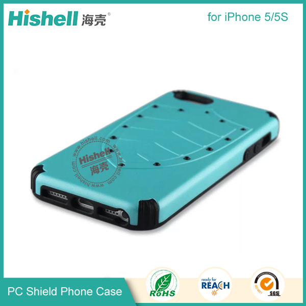 PC and TPU Shield Type Combo Mobile Phone Case for iPhone 5