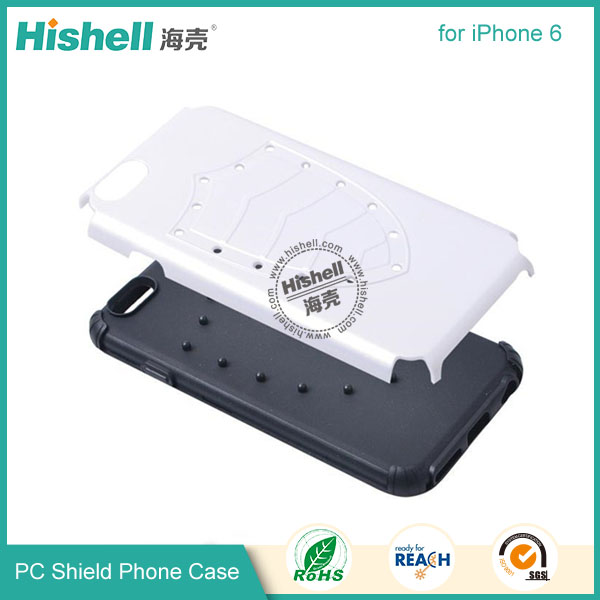 PC and TPU Shield Type Combo Mobile Phone Case for iPhone 6