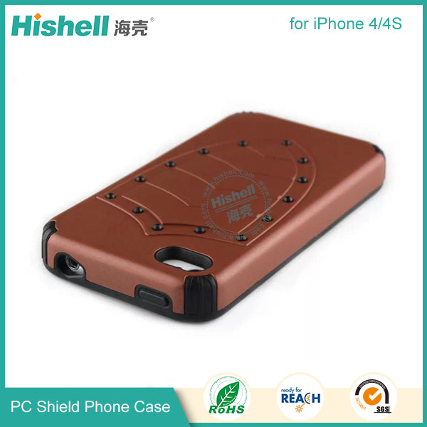 PC and TPU Shield Type Combo Mobile Phone Case for iPhone 4S