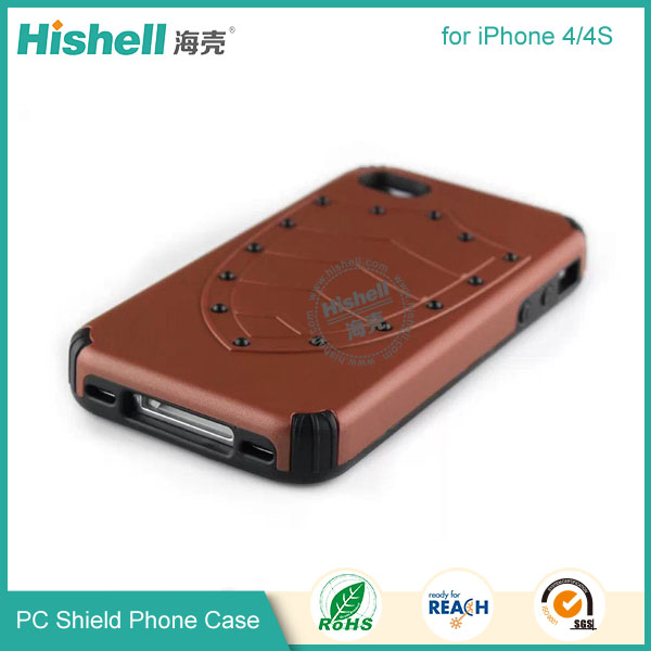 PC and TPU Shield Type Combo Mobile Phone Case for iPhone 4S