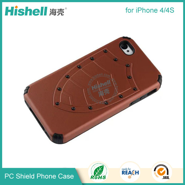 PC and TPU Shield Type Combo Mobile Phone Case for iPhone 4S